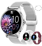 Smart Watch for Women(Answer/Make Calls), 1.27" HD Screen Fitness Tracker with Heart Rate/Sleep M...