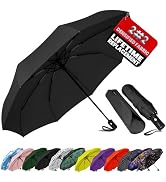 SIEPASA Compact Travel Umbrella - Windproof Auto Open/Close, Small Folding Umbrella for Rain - Li...