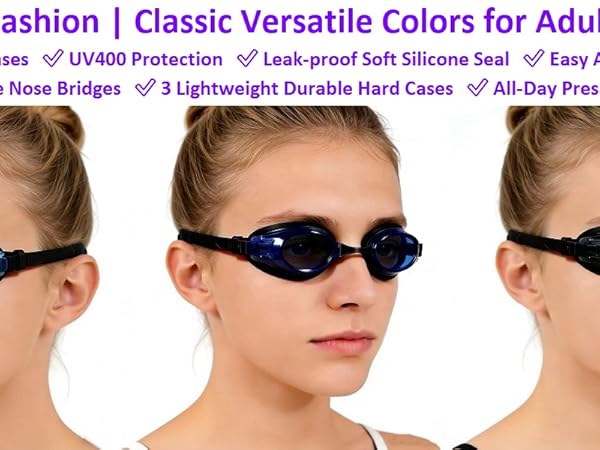 YUENREE 3 Pack Adult Swim Goggles