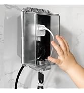 PILISPARK Baby Safety Outlet Cover Box-Key Lock for Much Better Toddler Proofing, Easier Operatio...