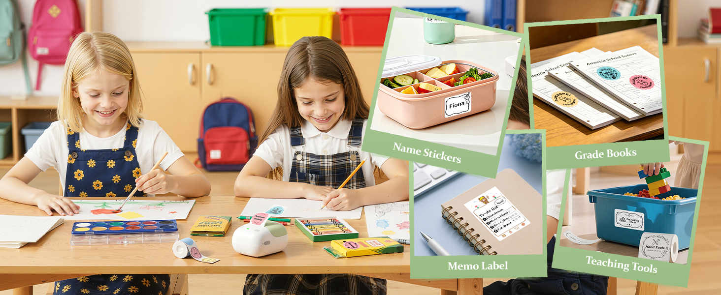 NIIMBOT B2 Label Maker Machine with Tape, Portable Bluetooth Label Printer with Multiple Templates