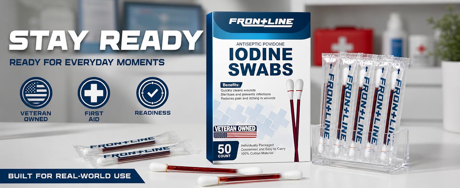 povidone iodine solution swabsticks prep pads wound cleaning wipes disinfectant topical antibiotic
