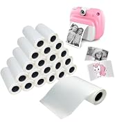 HUOJI 20 Rolls 2.24x1 Kids Instant Camera Refill Paper- Thermal Sticker Paper Rolls, HD Printing ...