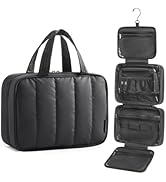BAGSMART Travel Toiletry Bag for women, Portable Hanging Hook Makeup Bag Organizer, Waterproof Ma...