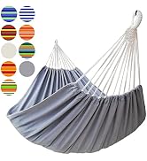 GOCAN Brazilian Double Hammock 2 Person Extra Large 330X150cm Load Capacity 600Pound Canvas Cotto...