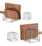 ziroland 5-Slot Cutting Board Organizer, Bakeware Organizer, and Kitchen Cabinet Organizer for Ba...