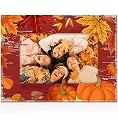 Fall Pumpkin Ceramic Photo Frame Autumn Decorations Thanksgiving Gifts Horizontally Used Size 4x6...