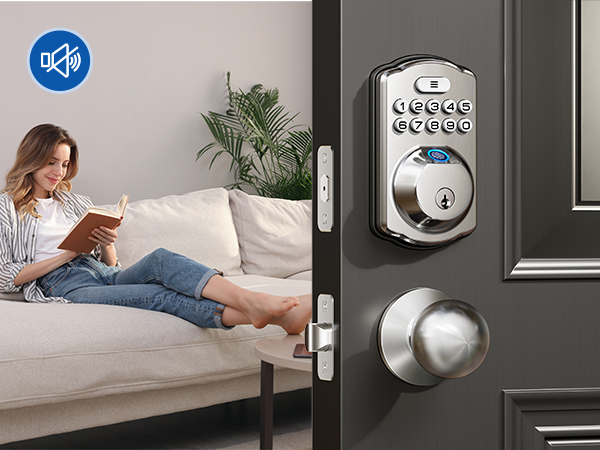 keyless entry door lock deadbolt with handle set