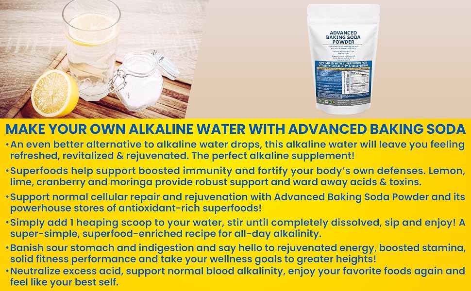 baking soda powder, baking soda digestive supplement