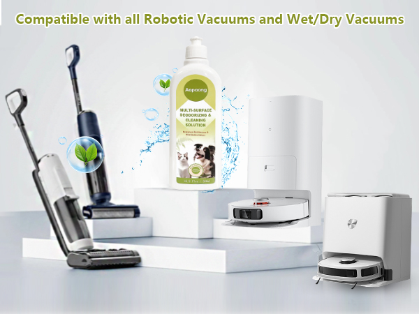 Multi-Surface Floor Cleaning Solution for All Robot Mopping and Cordless Wet Dry Vacuums