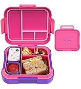 Caperci Bento Lunch Box for Kids - Large 4.8 Cups Lunch Container with Two Modular Containers - 4...