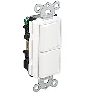 Baomain Duplex Rocker switch 15 Amp, 120 Volt, Single-Pole AC Combination Switch,