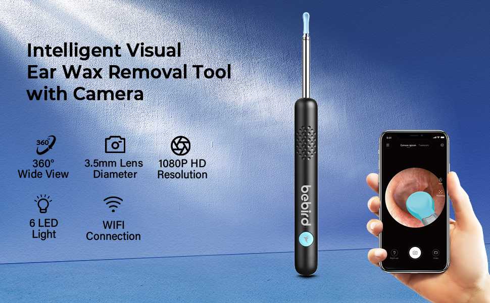 ear wax removal tool camera ear camera earwax cleaner cleaning Otoscope Ear Scoop Earwax removal kit