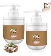 2Pcs Coconut Oil Facial Hair Removal Cream,Facial Hair Removal Cream for Women,Facial Depilatory ...