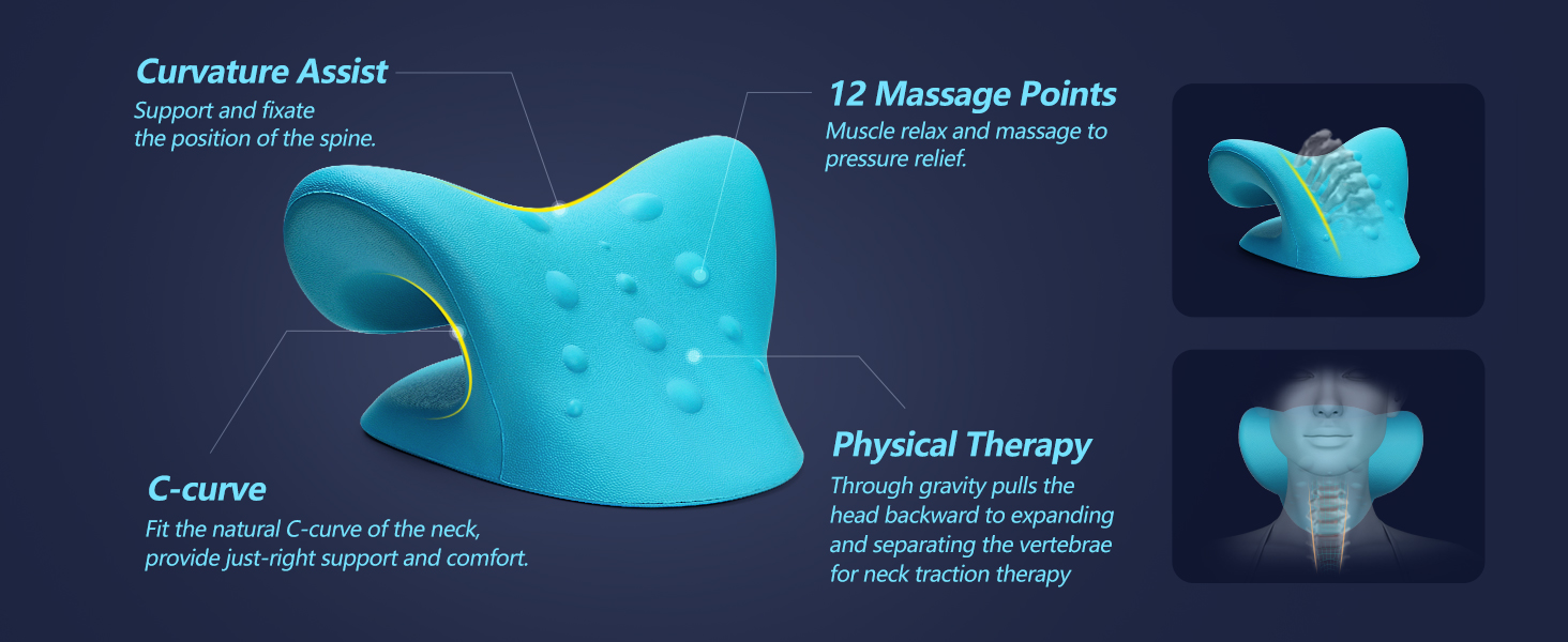 Ergonomically Designed Cervical Traction Pillow