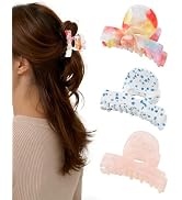 Small Hair Clips for Women,3PCS Half-Up Bun Cute Acetate Hair Claw Clips for Thin Thick Hair Stro...