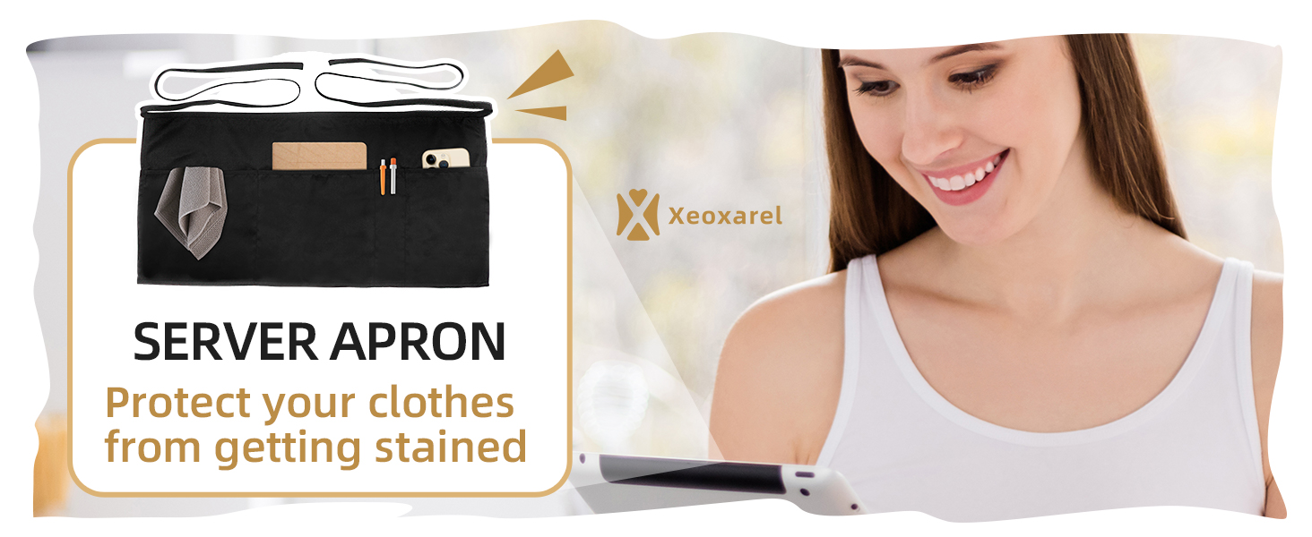 Xeoxarel Waitress Waiter Waist Apron