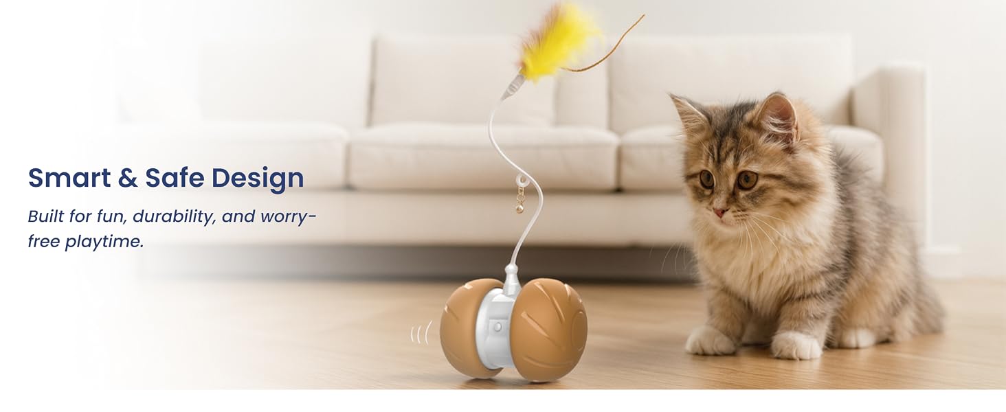 Safe automatic cat toy