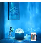 Ocean Wave Projector Light, 16 Colors Northern Lights Lamp with Remote Control, 3D Ocean Lamp for...