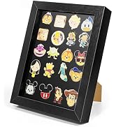 7x9 Enamel Pin Display Frame, Pin Collection Shadow Box, Desktop and Wall Display, Pin Display Ca...