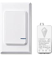NineLeaf Mini Wireless Lights Switch and Receiver Kit Outdoor 1300 ft Indoors 160 ft Remote Contr...