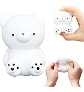 Squishy Polar Bear Stress Balls (1 Pack) Stretchy Dough Ball Fidget Toy, Animal Squeeze Ball for ...