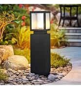 Outdoor Landscape Path Light Modern Black Waterproof Bollard Light Outside Housing Pathway Light ...