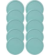 Replacement Lid for Pyrex 4" Storage Plastic Cover 1 Cup Bowl 7202-PC Turqoise (10-Pack)
