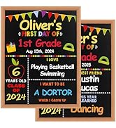 First Day of School Sign - 14’’ x 11’’ First & Last Day School Board - 1st Day Back to School Cha...
