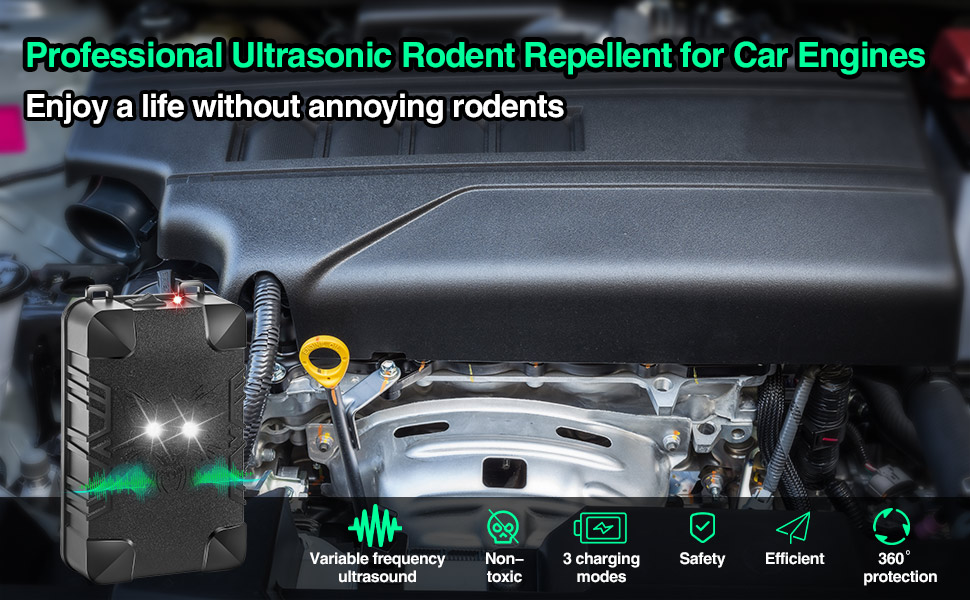 Jahy2Tech ultrasonic rodent repellent for car engines