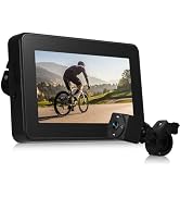 Shkalacar Bicycle Rear View Camera Handlebar Bike Mirror, 4.3'' Monitor 1080P Rechargeable Night ...