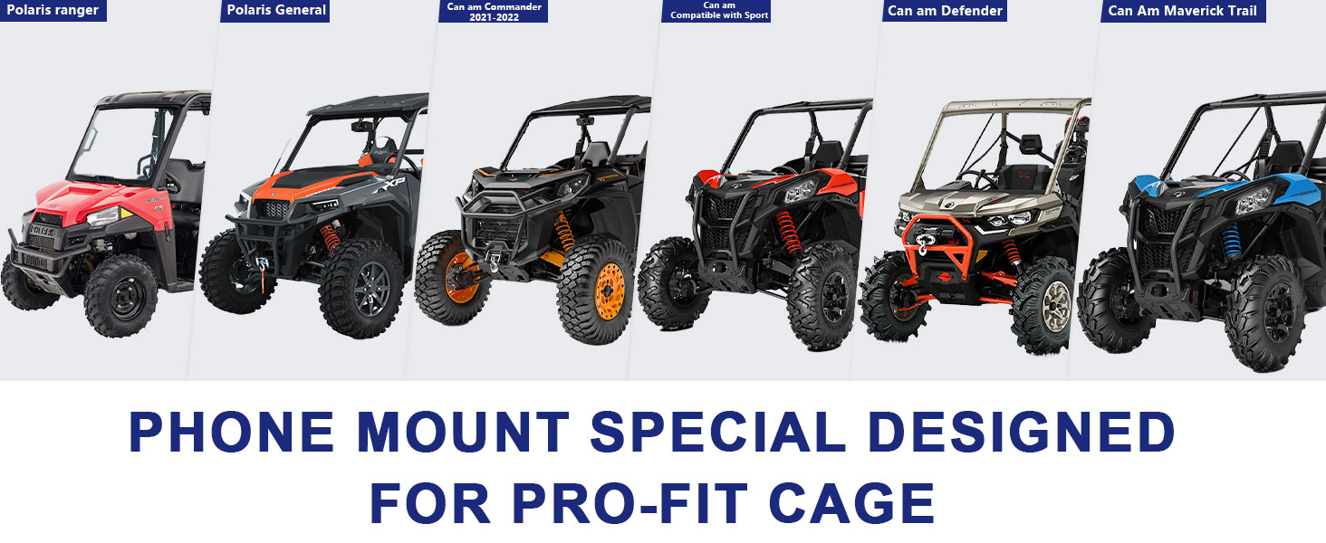 Electronic device holder,Ranger Phone mount,Pro-fit Cage phone mount,CFMOTO UFORCE phone holder