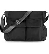 Canvas Messenger Bag Crossbody Shoulder Bag for Men Women Vintage Tote Laptop Bag Large Hobo Bag ...