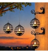 HL Solar Lanterns Outdoor Waterproof, 3-in-1 Plastic Hanging Lantern (Hanging/Standing/Hook), Sol...
