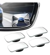 YSFER 2 PCS Heart Shaped Blind Spot Mirrors for Cars, Adjustable Frameless HD Glass Auto Side Mir...