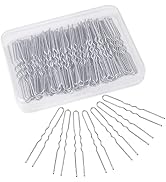 Hair Pins for Women, IKOCO 80pcs 2.75inch U Shaped Hair Pins with Storage Box, Silver