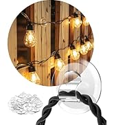 ispneay Light Clips for Outside String Lights: 24 Pack Adhesive Hooks for Outdoor String Lights -...