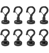 Ant Mag Black Magnetic Hooks Heavy Duty with Snap 22lbs Strong Magnet Hooks Great Hanging for Ref...