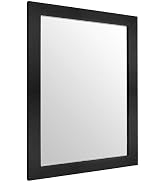 Ruomeng Wall Mirror Rectangle Decorative Mirror 12" x 16" for Entryway, Bedroom, Living Room, Black
