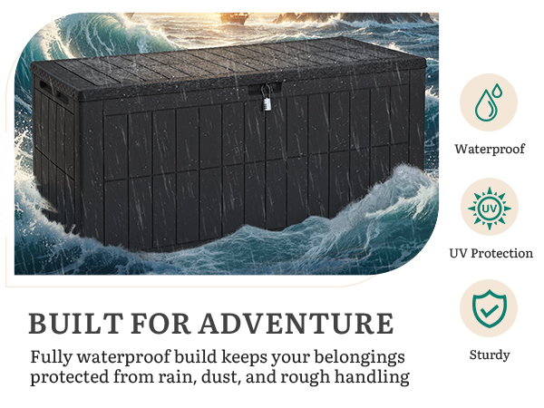 134 gallon outdoor storage box