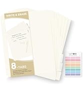 SKYDUE 8 Tab Binder Dividers with Tabs for 3 Ring Binder, Plastic Letter Size Tabbed Dividers, Du...