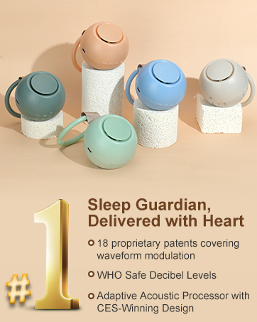Portable Sound Machine with AI Cry Detection White Noise Machine