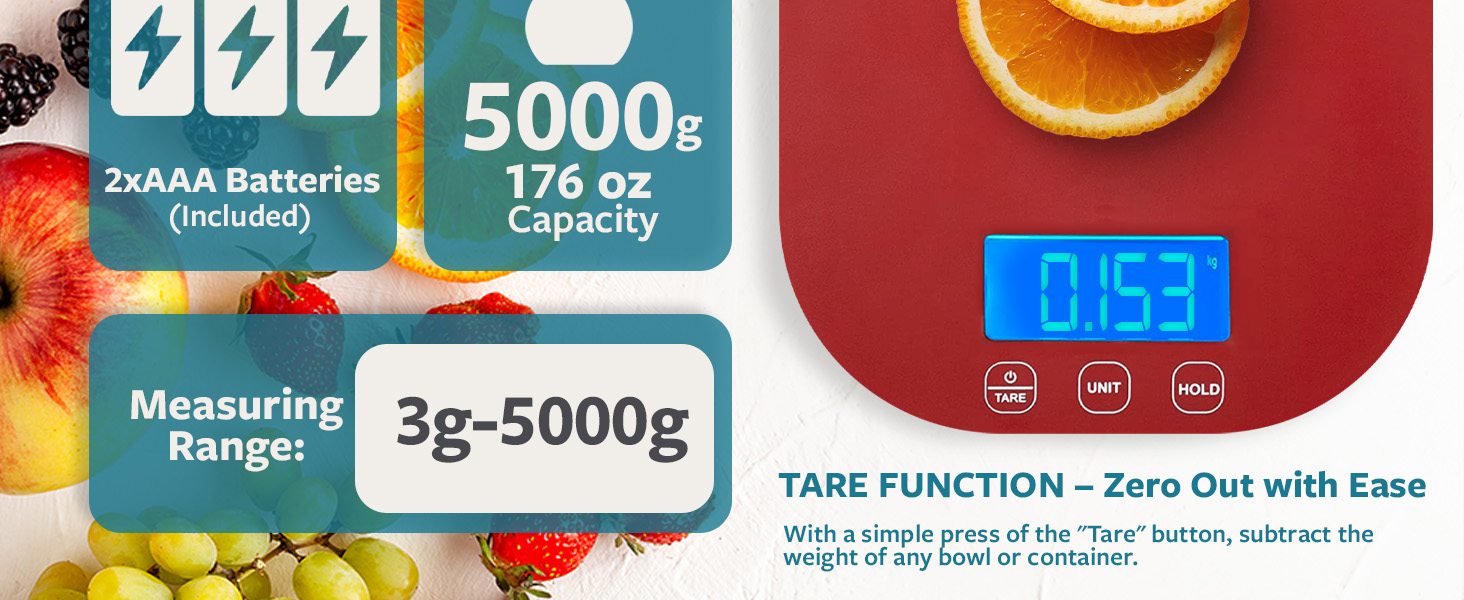 tare function - zero out with ease