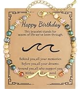 NUKAYAI Wave Bracelet Life Inspirational for Women, Bracelets Gifts for Bestie Sister Daughter, V...