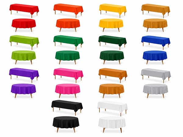 round tablecovers rectangulat tablecloth black table cloth white table cloth