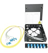 Ultra Spec Cables 12 Port Wall Mount Fiber Enclosure with Spool Singlemode LC-UPC Kit (Includes a...