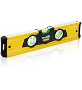 MELOTOUGH 12 Inch Torpedo Level Magnetic,Small Leveler Tool,Aluminum Level with Inch Scale,45°/90...