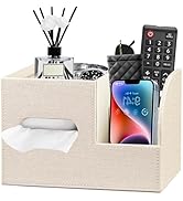 Leather Square Tissue Box Cover with Storage Tray,Cube Tissue Box Holder,Modern Facial Paper Orga...