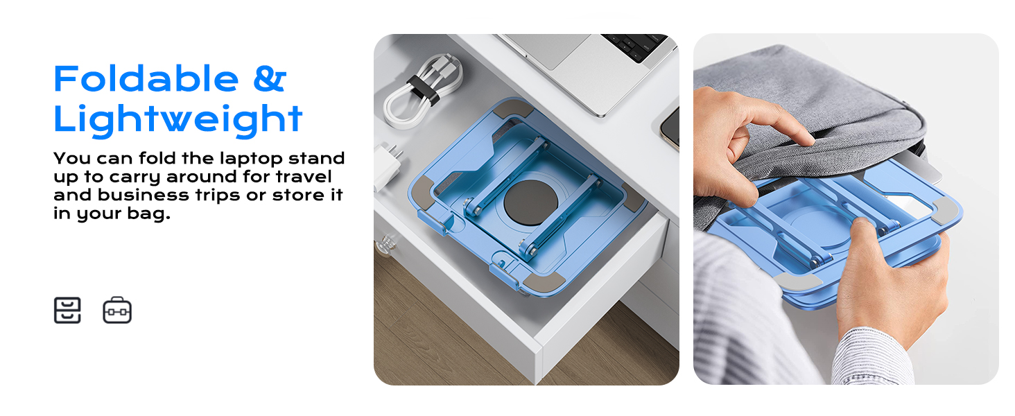 Portable laptop stand,laptop riser for desk,computer riser,laptop mount,laptop stand with 360