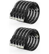 Cat 6 Ethernet Cable 1.5ft (10 Pack) (at a Cat5e Price but Higher Bandwidth) Flat Internet Networ...
